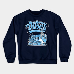 Vibes Laser Blue Crewneck Sweatshirt